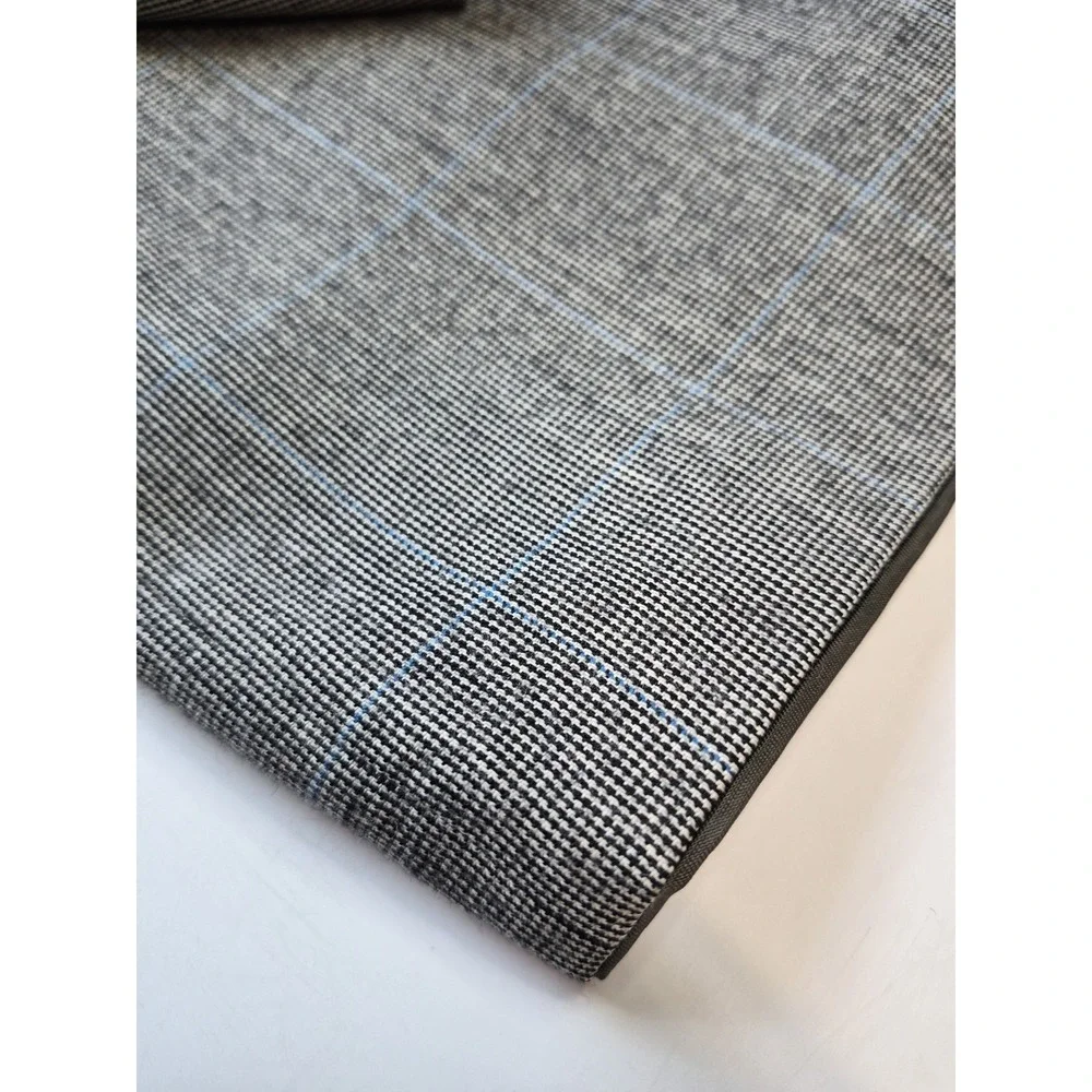 Evan Picone Mens Vintage Sports Coat 44R Gray Check Wool Blazer Made in USA